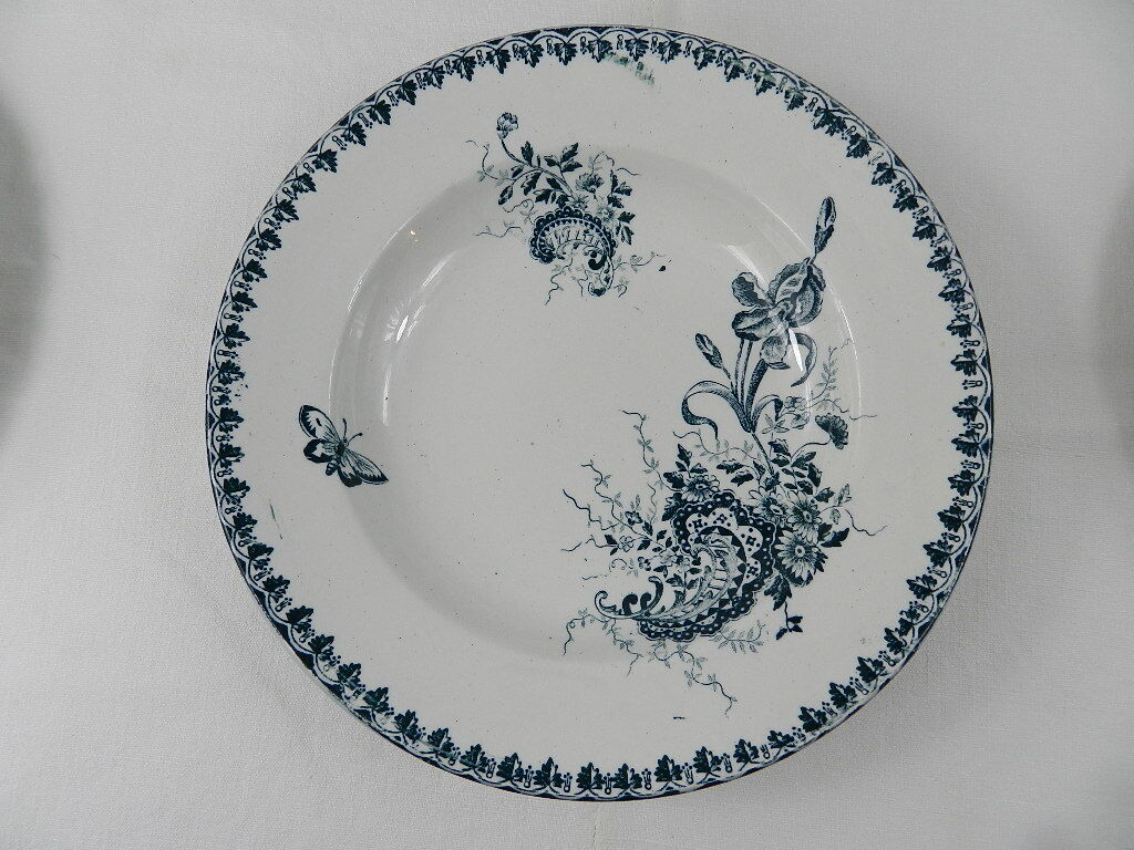 6 assiettes creuses St Amandinoise Louis XV