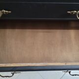 Matte black vintage dresser