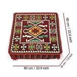 Oriental corner table, pouf