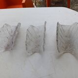Lot de 3 Appliques en verre de Murano " Tuiles "