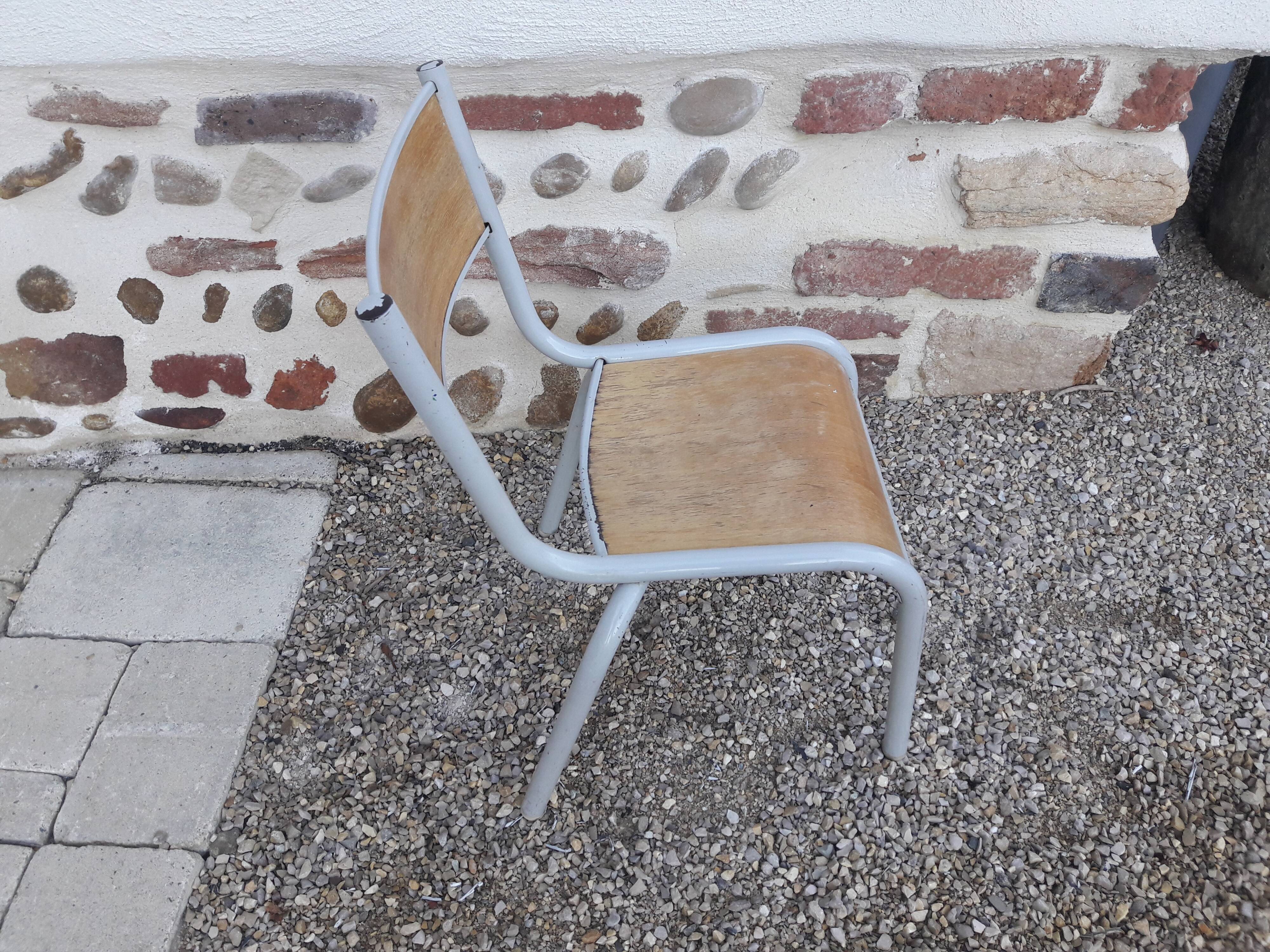 Formica school desk with chair