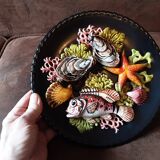 Decorative barbotine plate