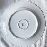 White and gold porcelain dish J&Ciem France 1950