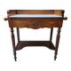 Antique walnut and Carrara white marble dressing table.