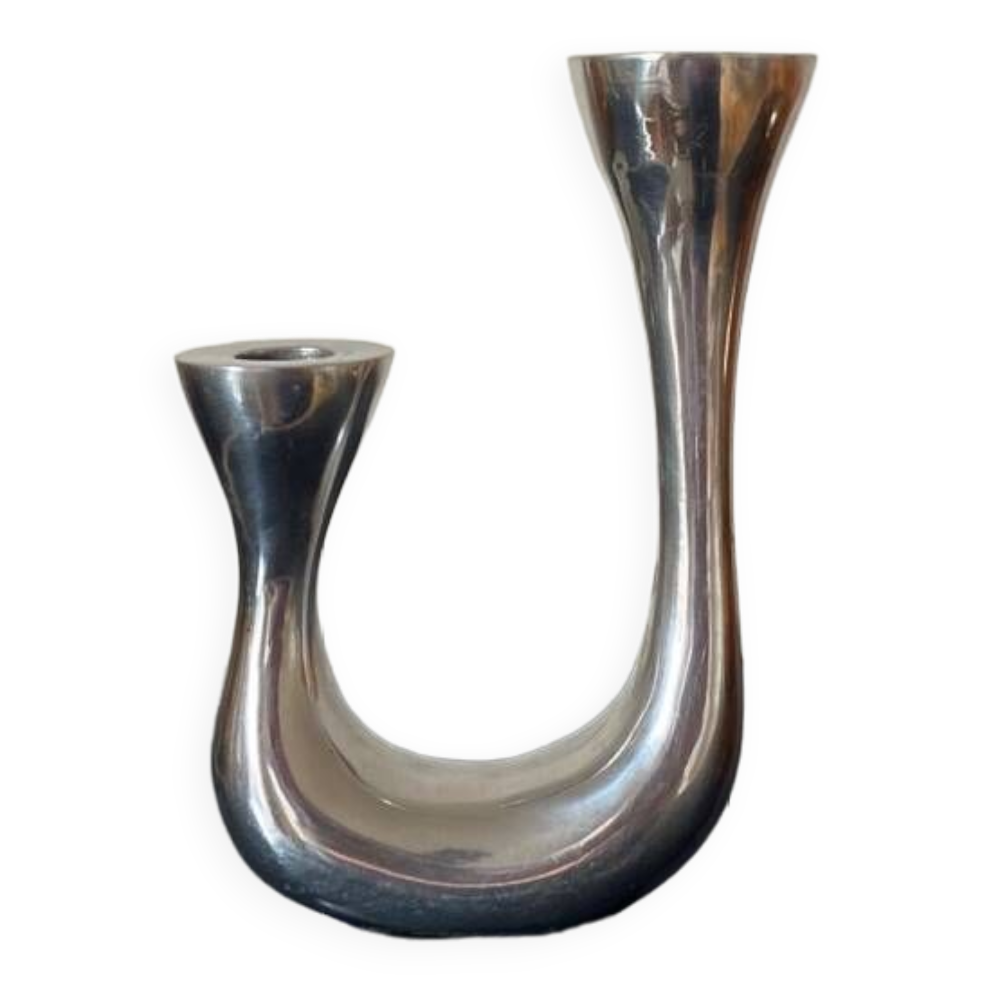 Designer cast iron candle holder