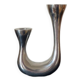 Designer cast iron candle holder