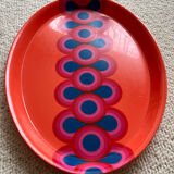Guzzini orange plate, Ornella Noorda, 1970 design