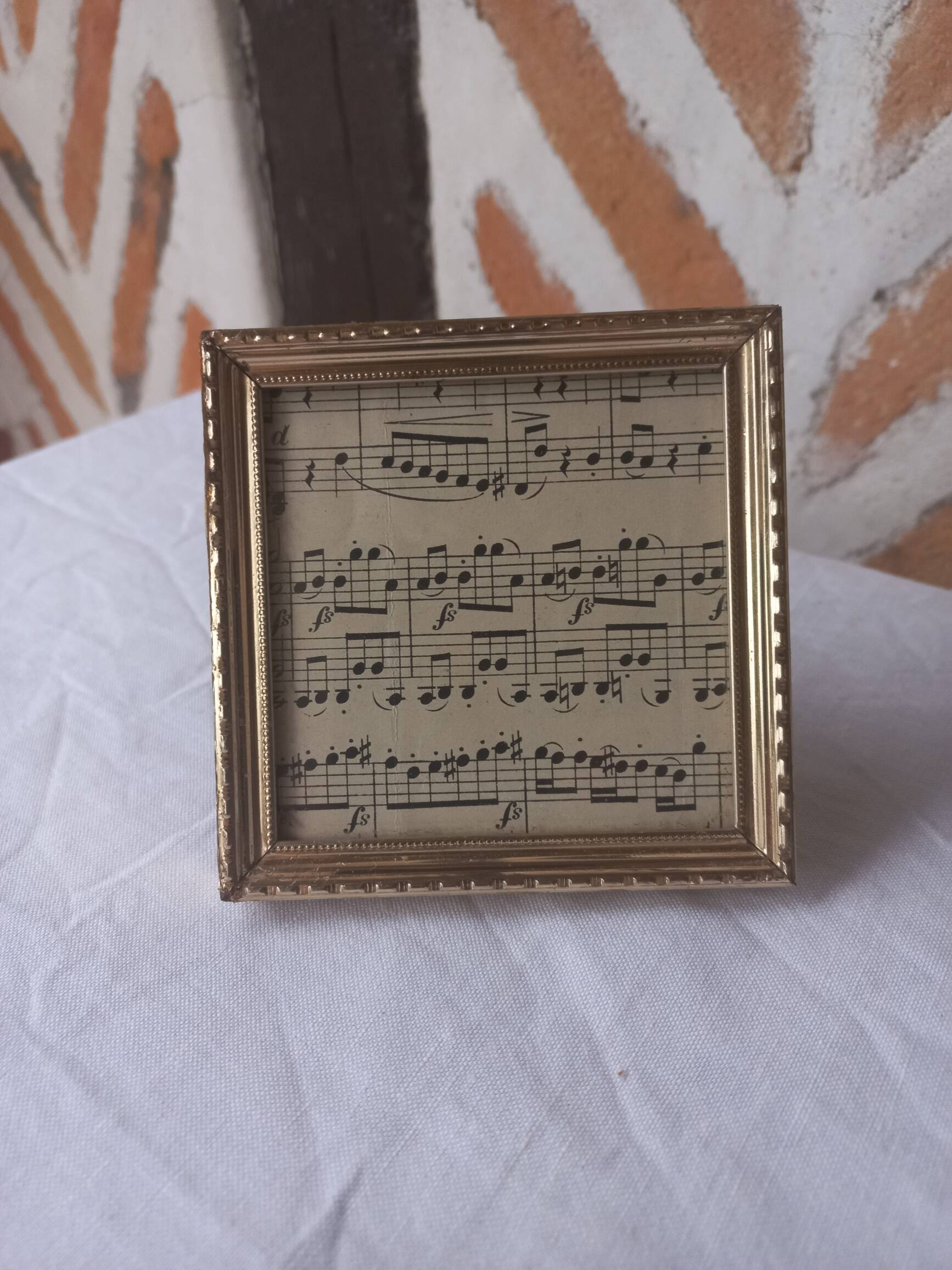 Square golden photo frame