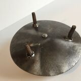 Vintage brutalist steel table bougeoir