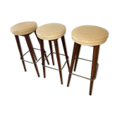 3 tabourets de bar années 70