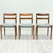 1960s Swedish garmi teak dining chairs by Nils Jonsson for Troeds, set of 6