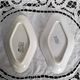 Lot of 2 earthenware bowls from Sarreguemines, Terre de Fer, Mazarin, Choisy
