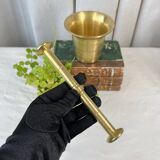 Large brass mortar with pestle