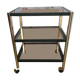 Metal and smoked glass trolley erard (france)