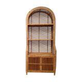 Vintage rattan bookcase