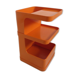 Table de chevet, bar, meuble " prisunic " en plastique orange années 70