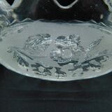 Vide-pocket / crystal cup with floral decoration