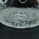 Vide-pocket / crystal cup with floral decoration