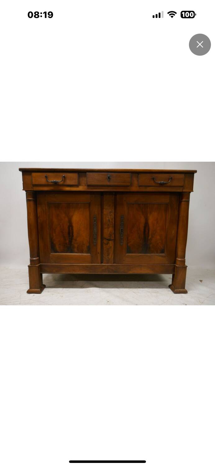 Empire walnut low sideboard