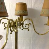 Lampadaire 4 feux en laiton massif mi XXème