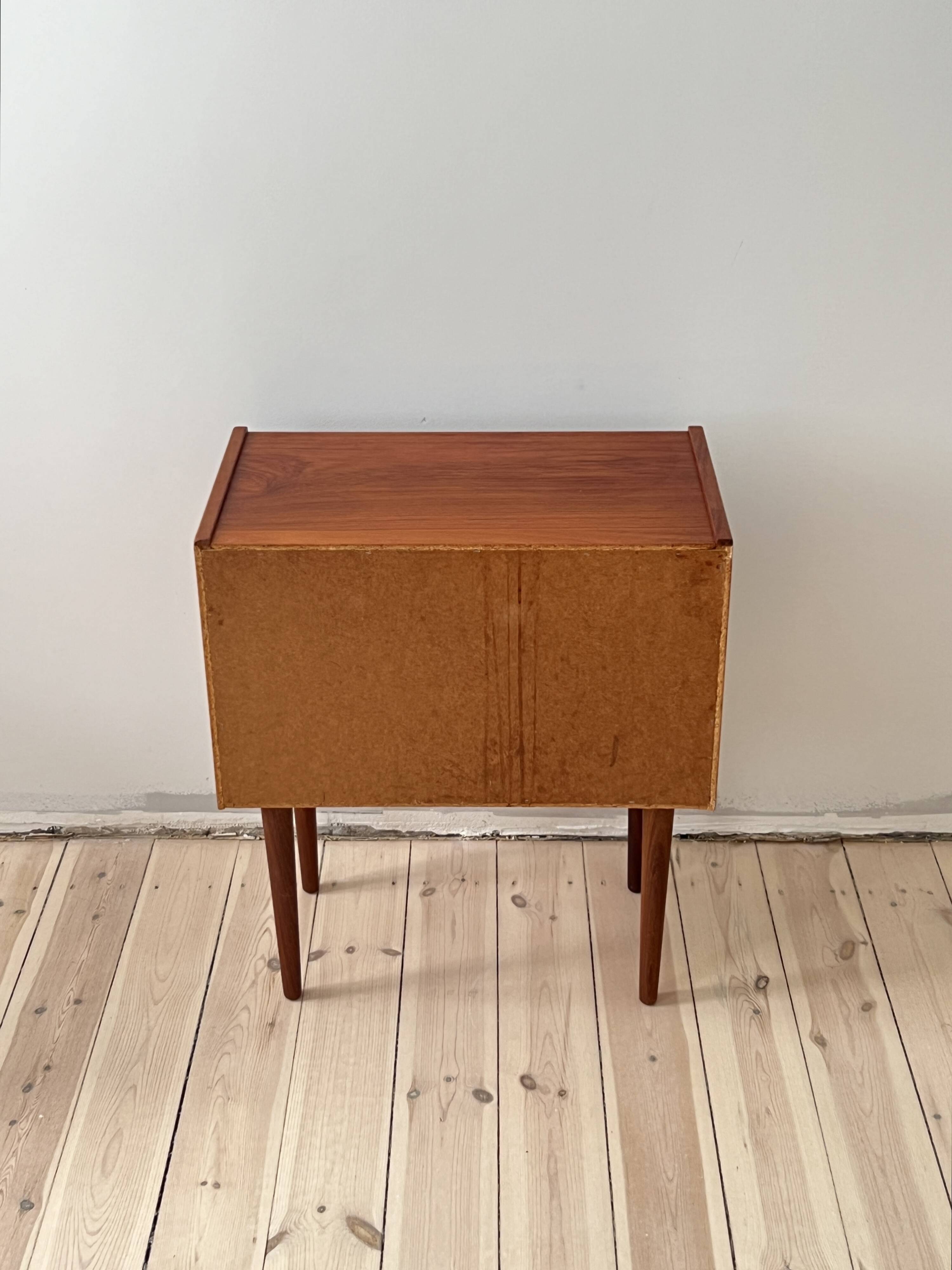 Danish vintage set of chest of drawers and mirror, teak, 1960s