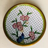 Set of three partitioned enamel cups