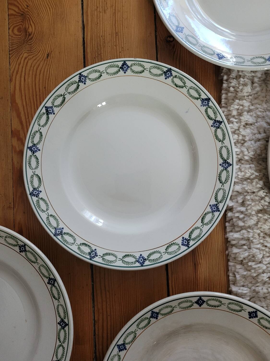 Lot #2 of 6 St Amand soup plates