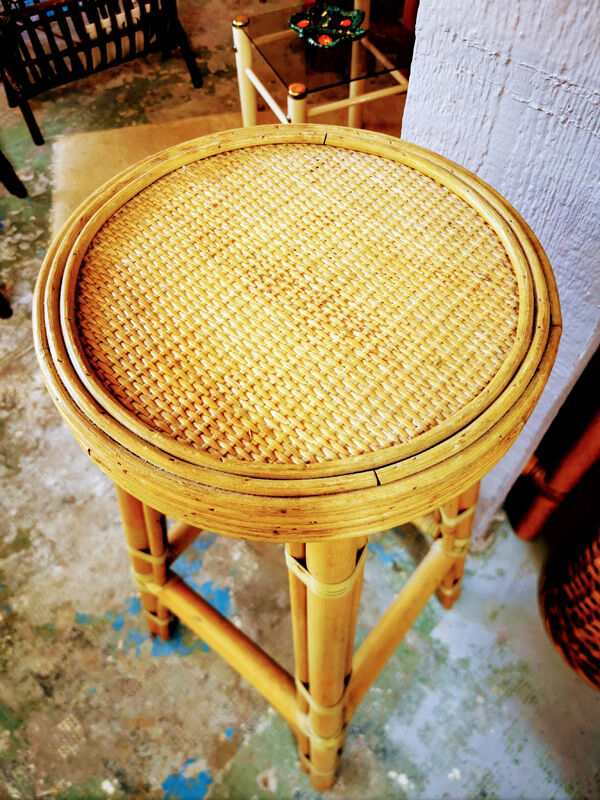 Rattan bar stool