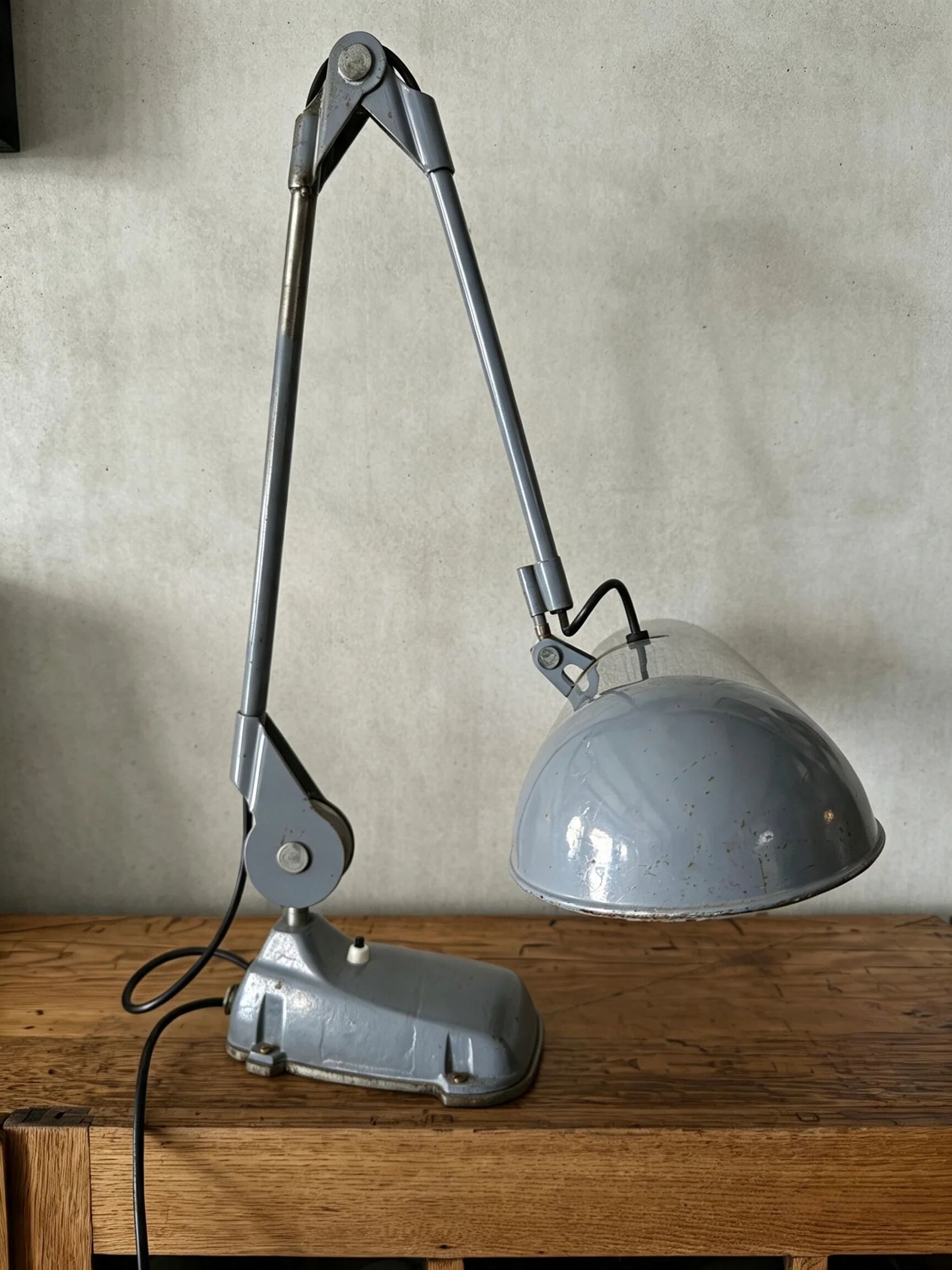 Large 1960s task lamp by Ernst Rademacher for Rademacher GmbH