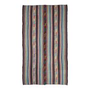 Vintage Turkish Oushak Handmade Wool Cotton Blue Kilim Area Rug 175x317
