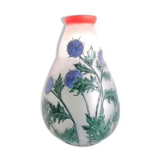 Thistle vase Verreries Leune