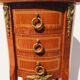 Console - table pedestal table marquetry style louis xv