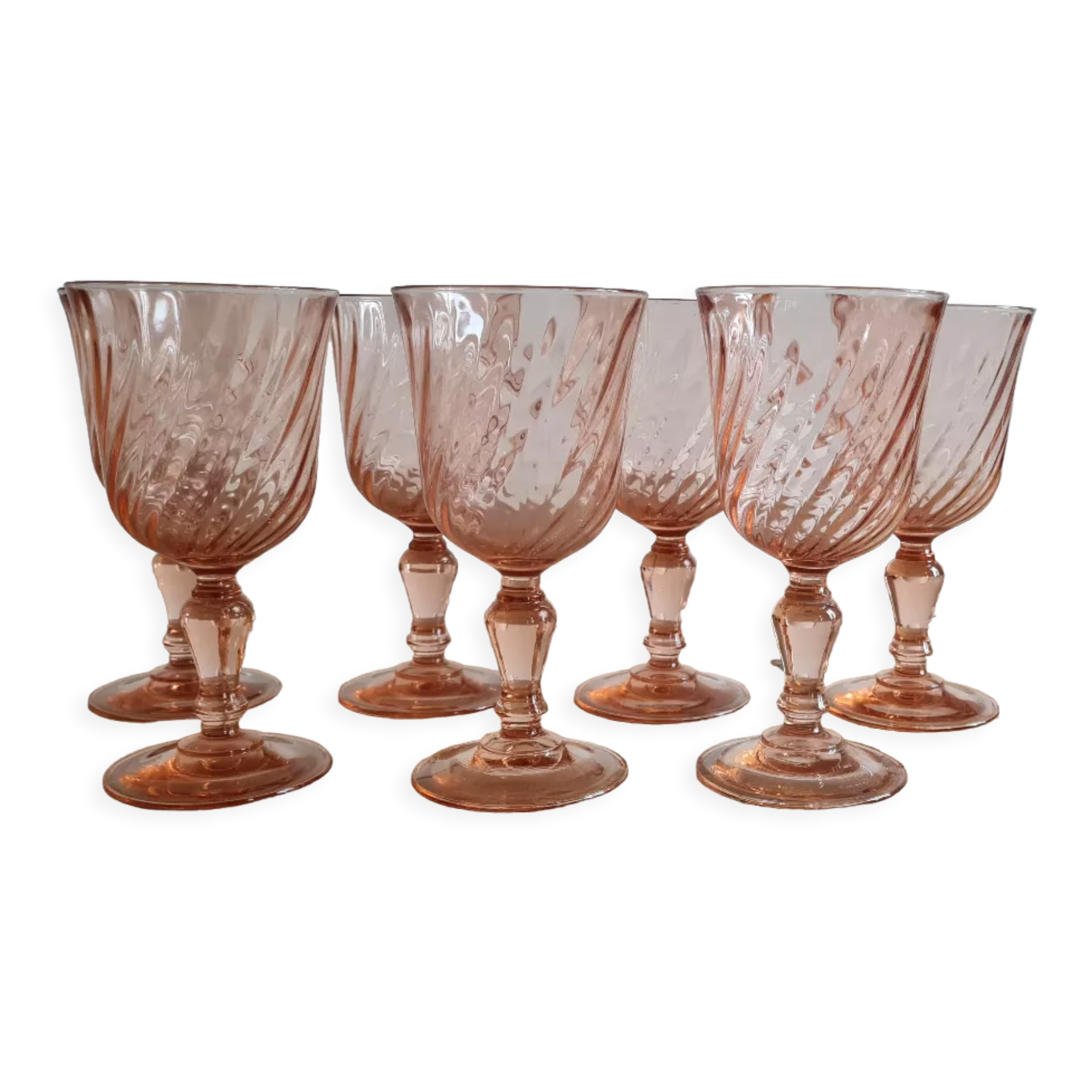 Set of 7 arcopal glasses model Rosaline
