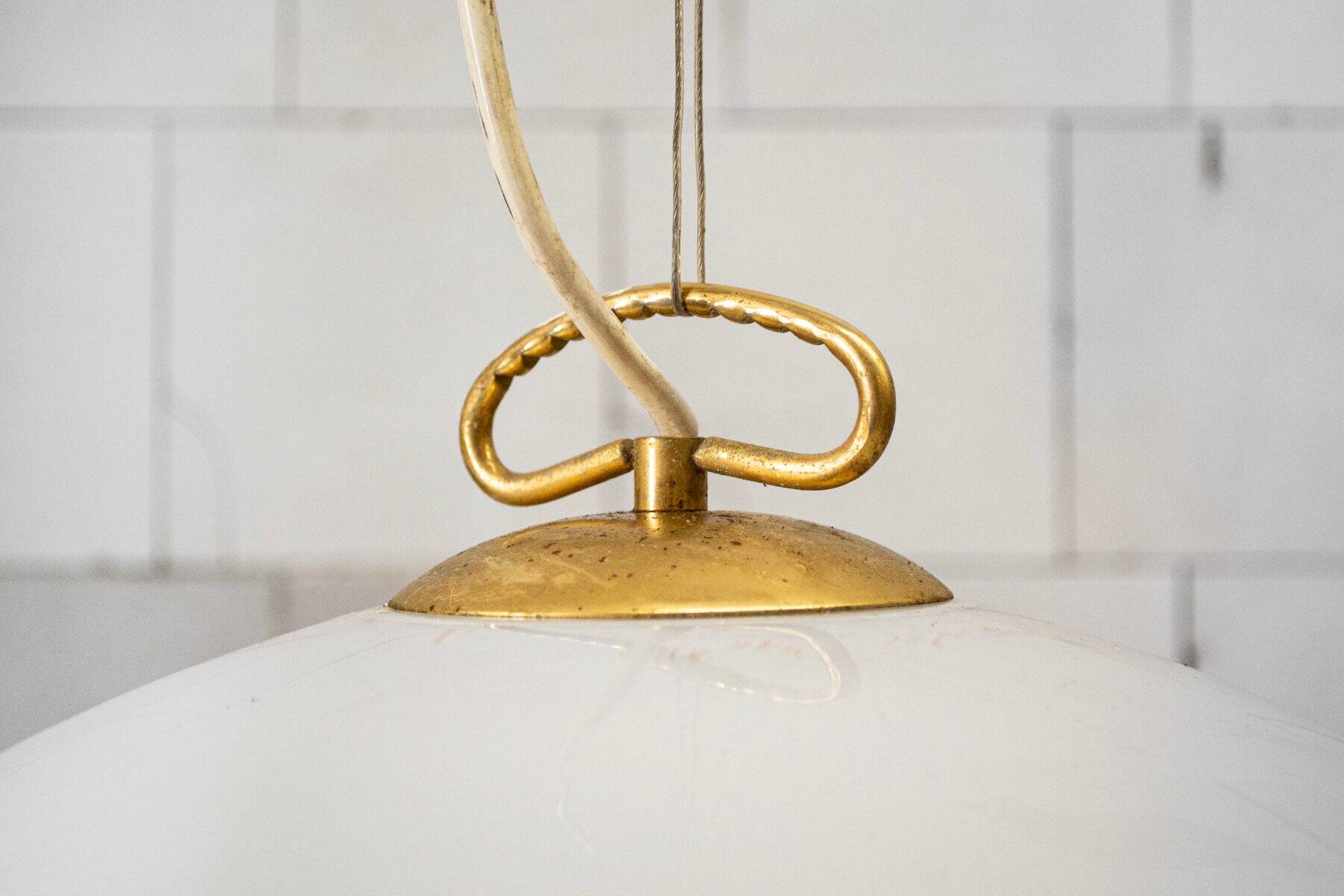 Suspended glass lamp from Murano, Italy, 1970s