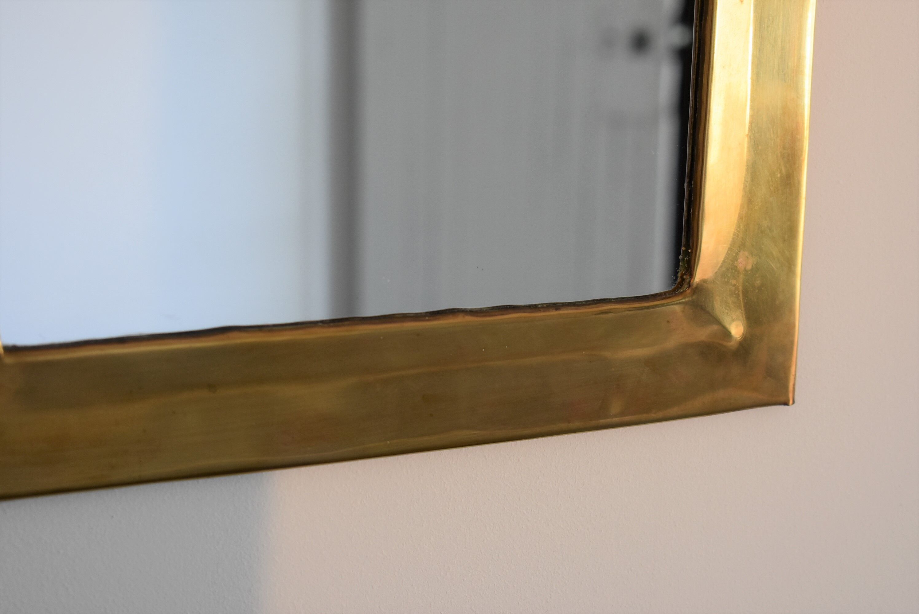 Vintage brass mirror  31x51cm