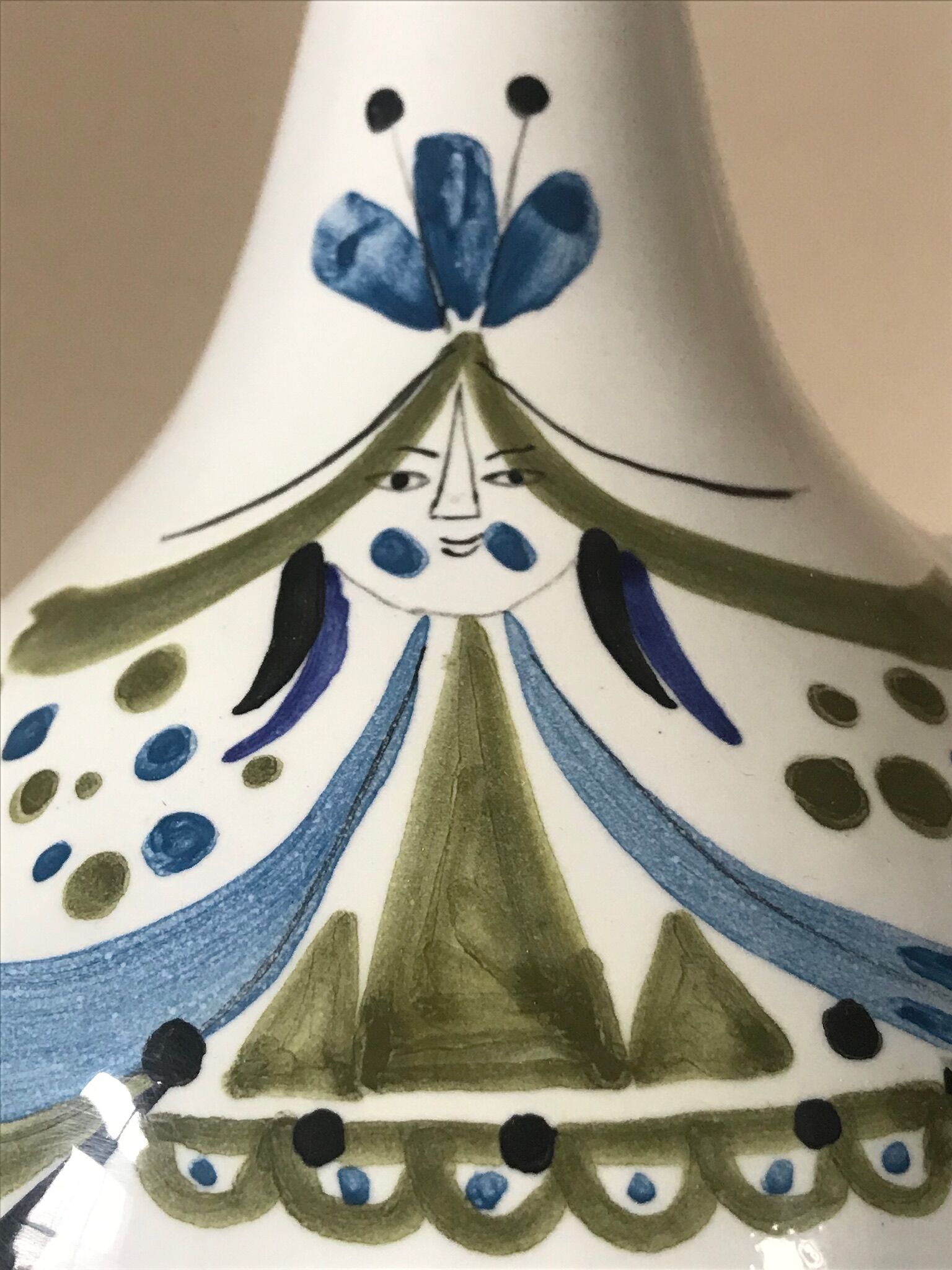 Ceramic alcohol bottle design roger capron 1960