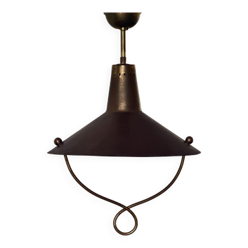 Suspension en laiton moderne du milieu du siècle, années 1950, Italie
