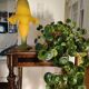 Yellow glass paste mushroom lamp, Art Nouveau style, V. Gifts