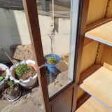 Art Deco 3-door glass bookcase