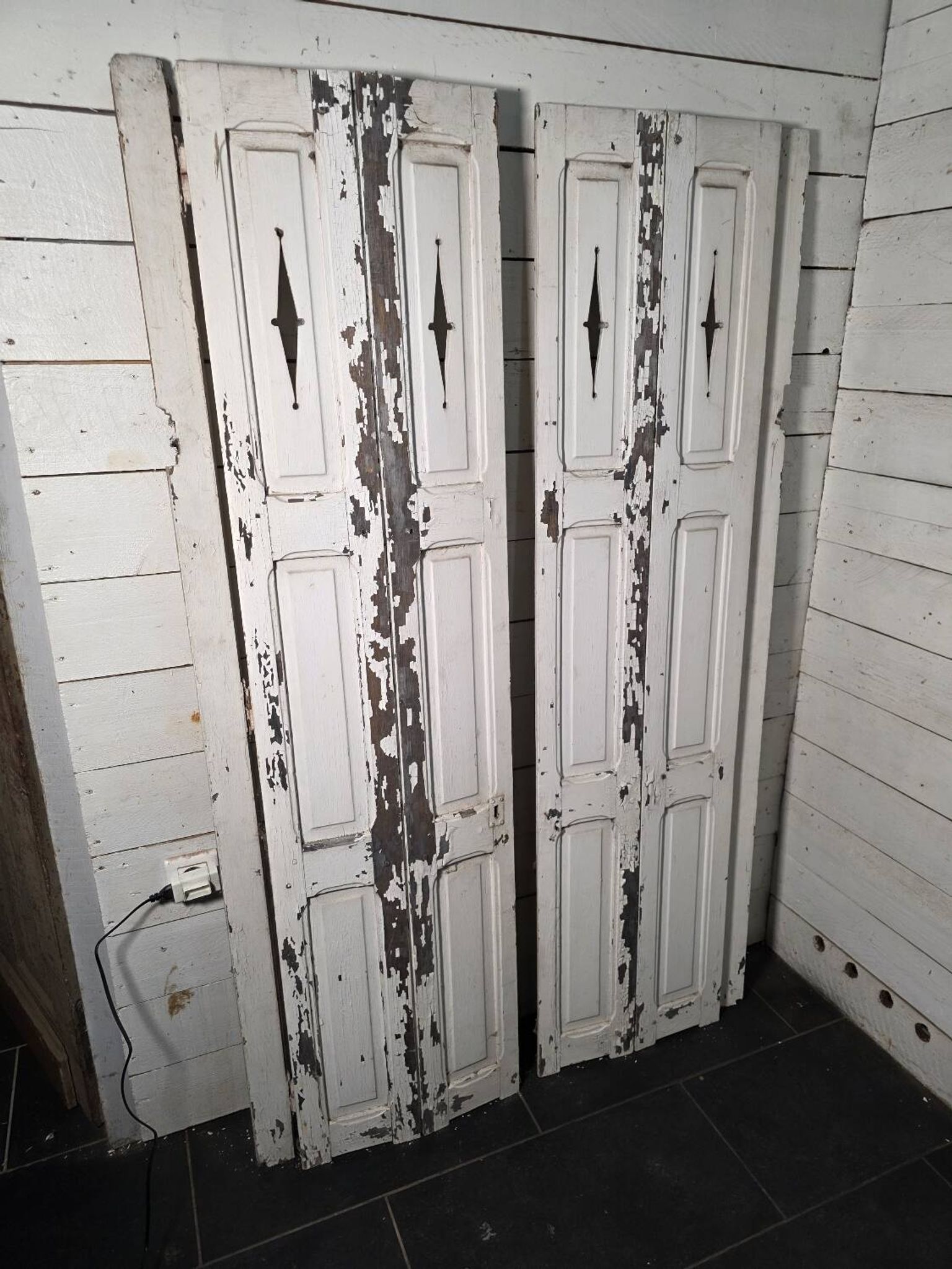 Pair of old shutters
