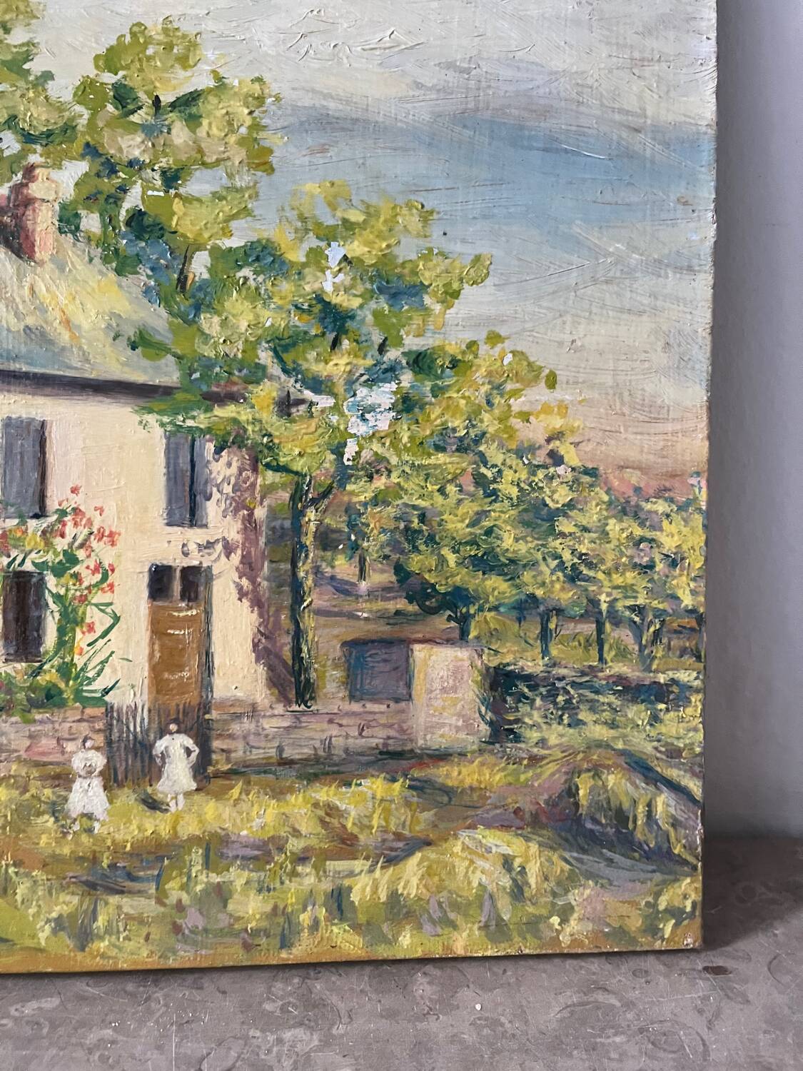 "Lioujas School", Aveyron, oil on canvas signed L Durand 1957