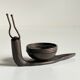 Brutalist Snail Candle Holder Vintage