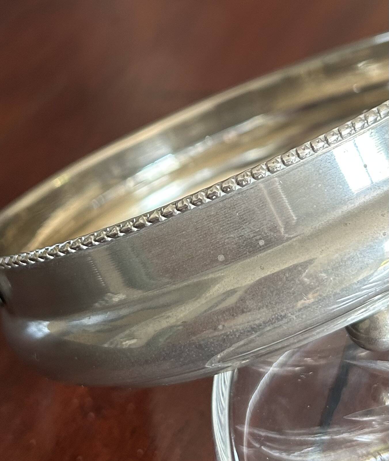 Silver-plated and crystal bonbonnière