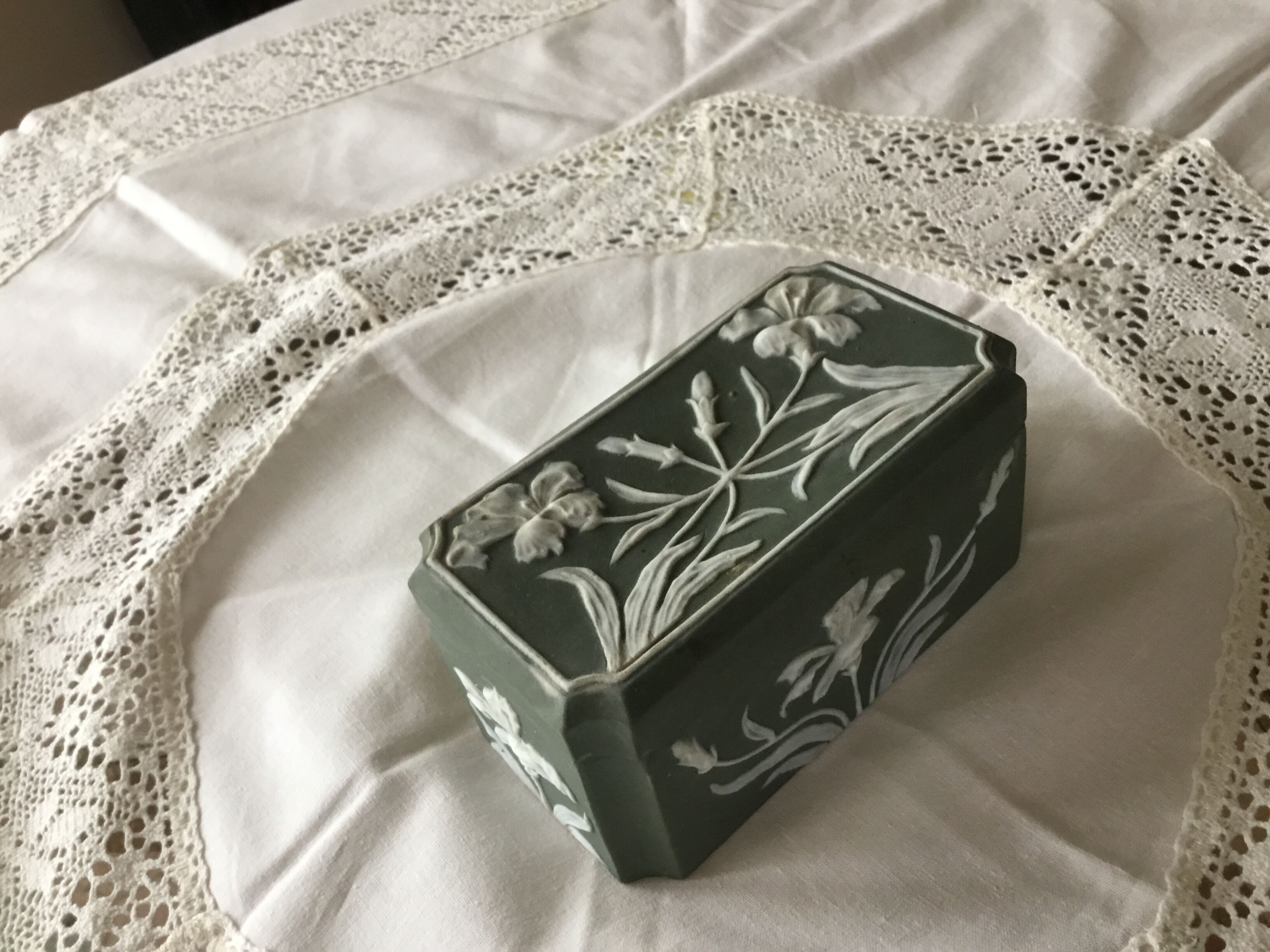 Wedgwood-style ceramic box