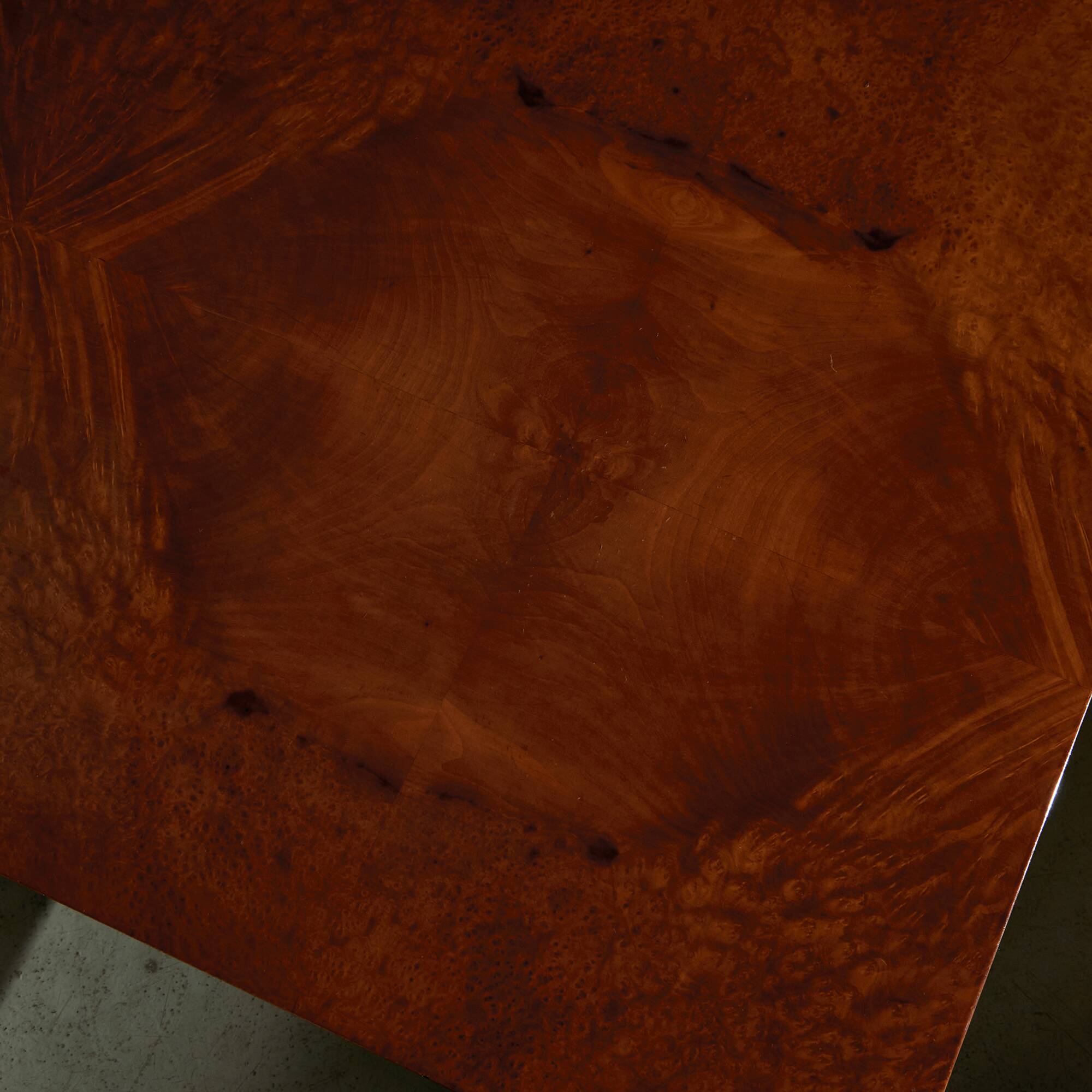 Low Square Coffee Table with Hexagon Patterns