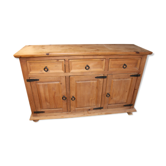 3-door sideboard in aged tinted pine