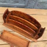 Mail holder in thuja, Art Deco style