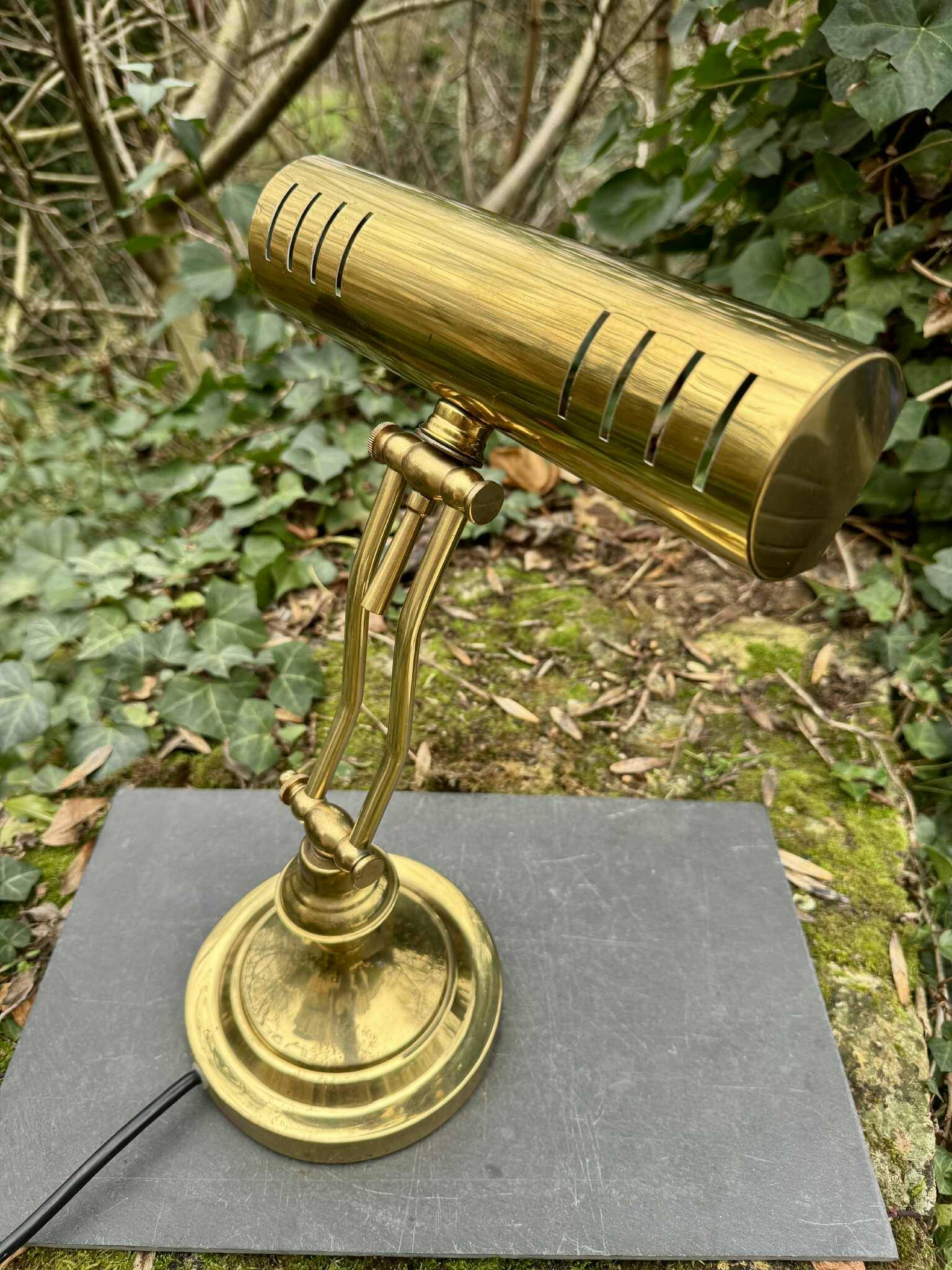 60s brass notary lamp