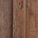 Large 17th century Monastery doors in terracotta lacquered oak, Portugal