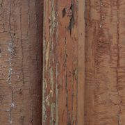 Large 17th century Monastery doors in terracotta lacquered oak, Portugal